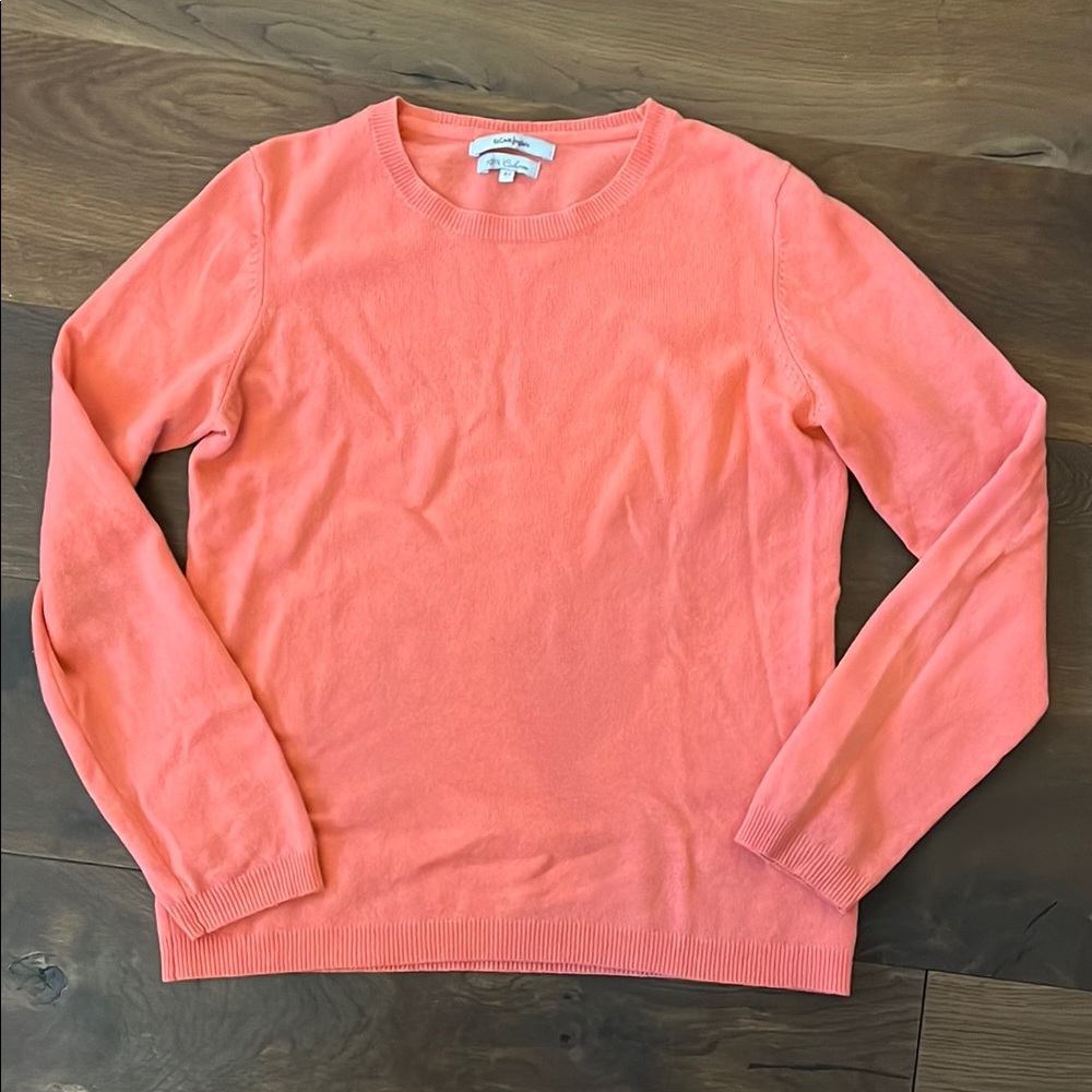 Coral Cashmere Crew Neck Sweater for Women